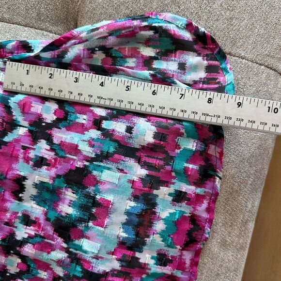 Ruby Rd Button Front Semi Sheer‎ Roll Sleeve Tunic Blouse Womens 20W Purple - Picture 11 of 12